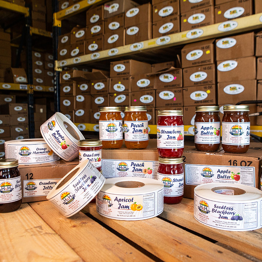 Roll labels and packaging materials